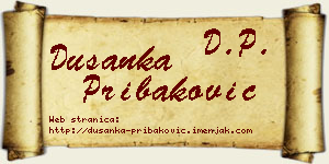 Dušanka Pribaković vizit kartica